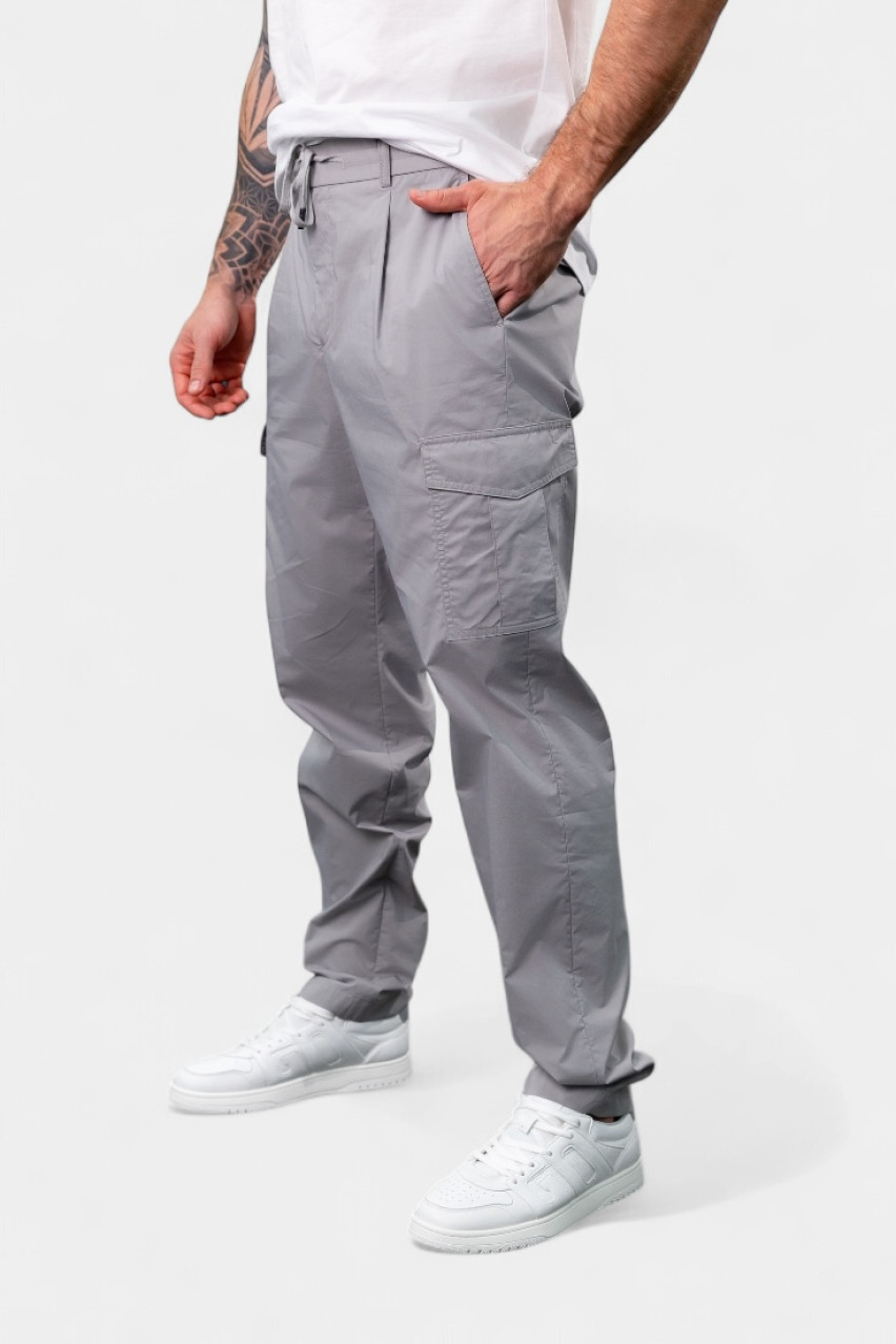 Сірі бавовняні брюки-карго R54575N-03654-075 Peserico