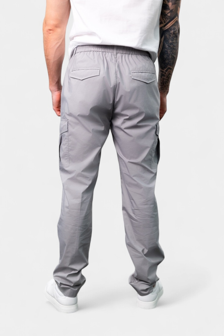 Сірі бавовняні брюки-карго R54575N-03654-075 Peserico