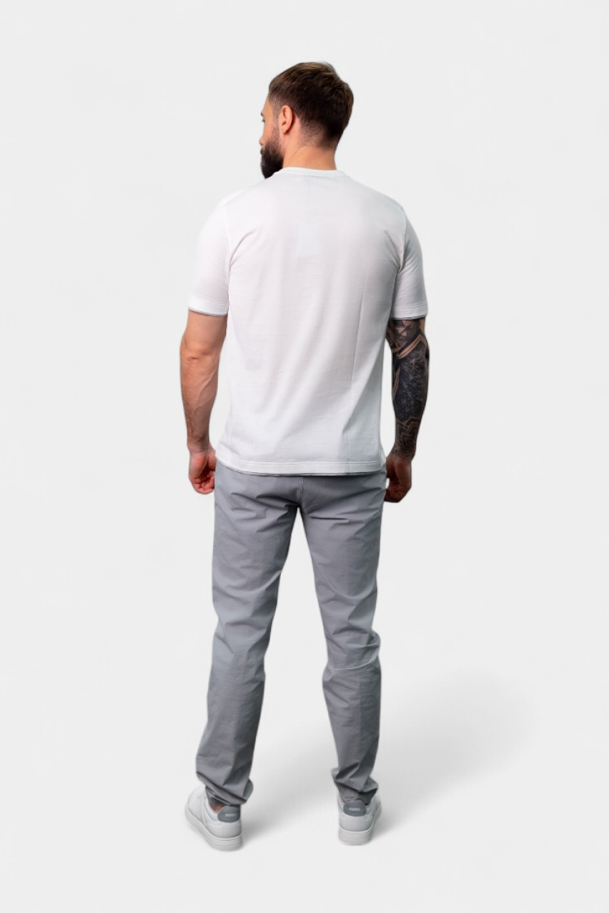 Серые брюки-джогеры из эластичного хлопка R54574T3-00800-075 Peserico
