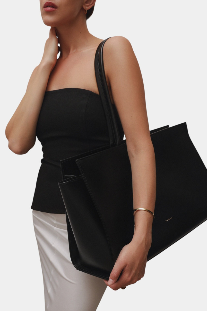 Чорний шопер Carolyn Large LTB-01 Poelle