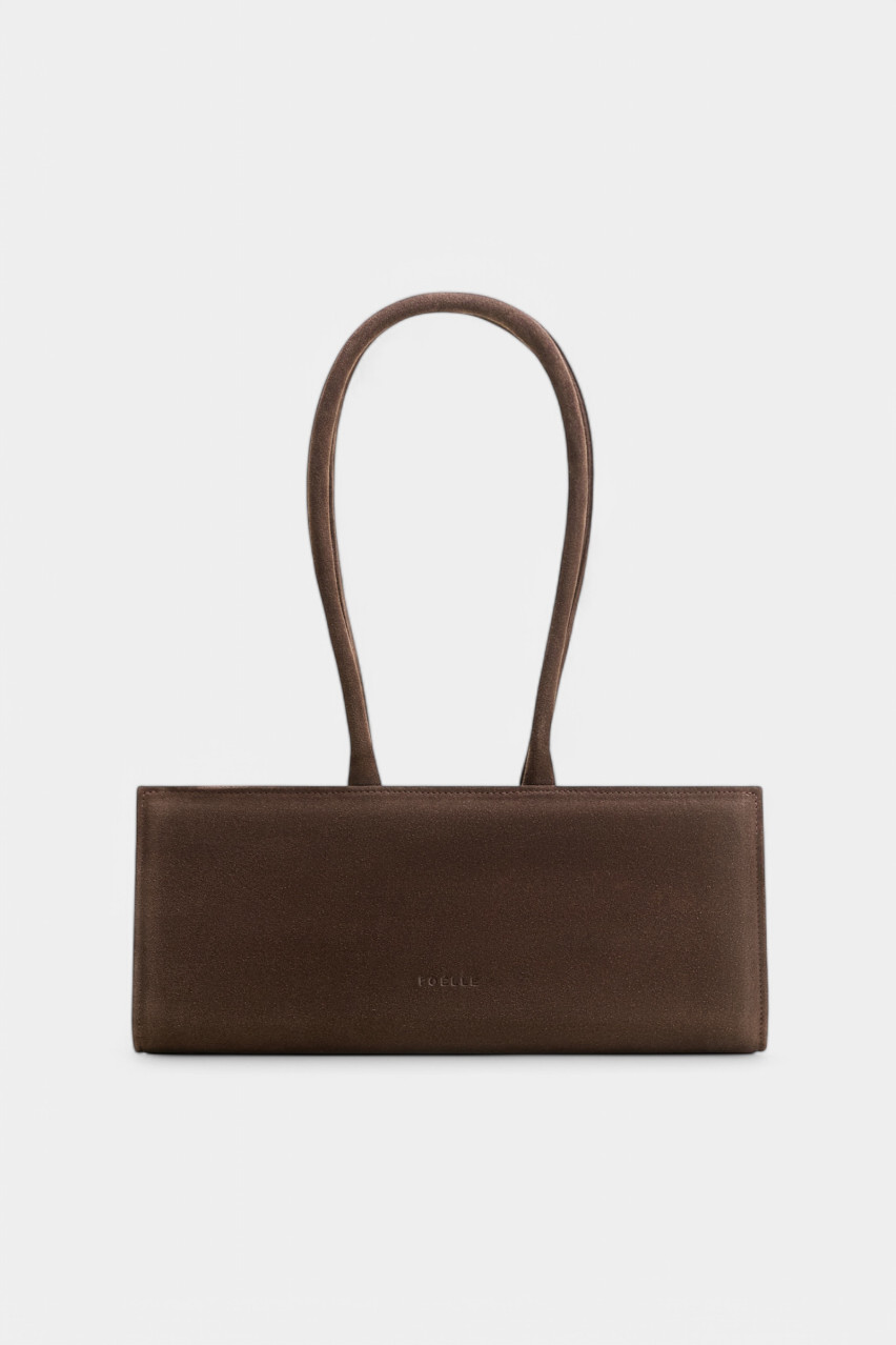 Коричнева сумка Cecilie BGB-05 Poelle (замша, золота фурнітура)