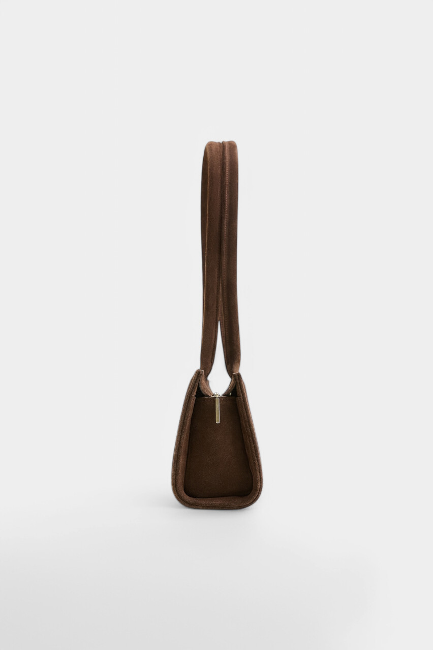 Коричнева сумка Cecilie BGB-05 Poelle (замша, золота фурнітура)