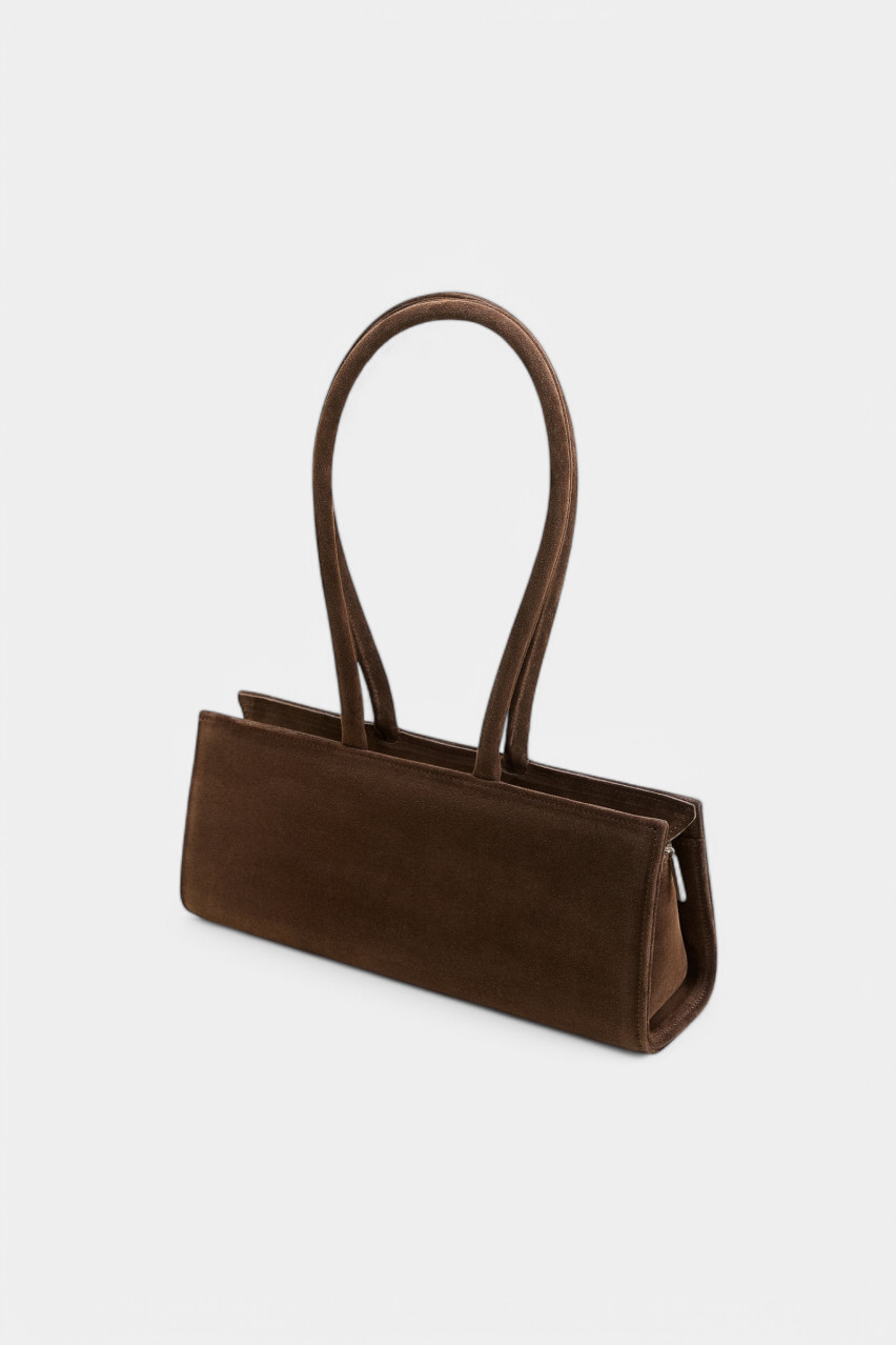 Коричнева сумка Cecilie BGB-05 Poelle (замша, золота фурнітура)