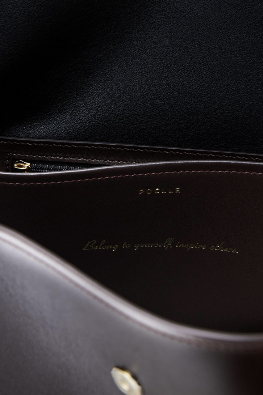 Коричневая сумка Untitled UTD-02 Poelle (золотая фурнитура)