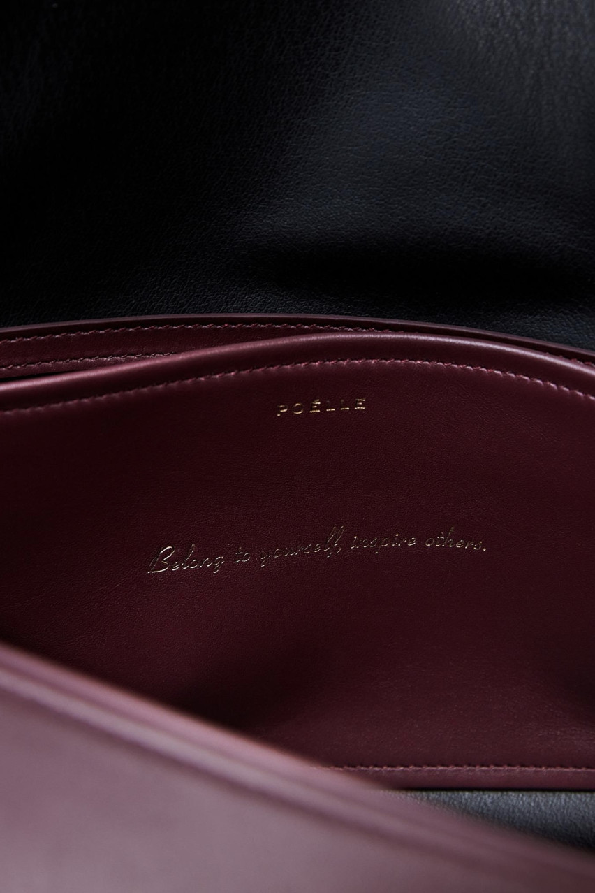 Бордовая сумка Untitled UTD-03 Poelle (золотая фурнитура)