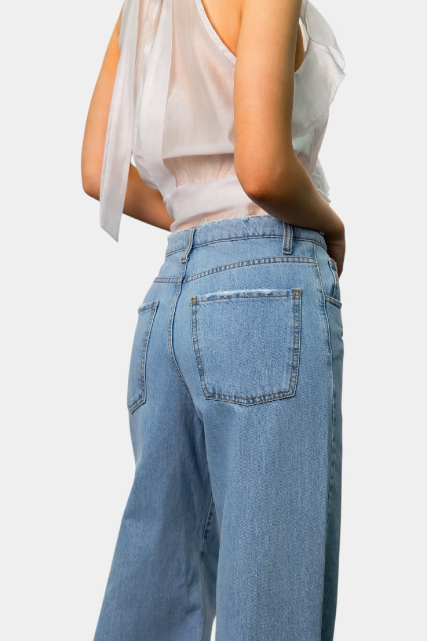 Блакитні джинси з потертостями BALEN2324 Defence Jeans