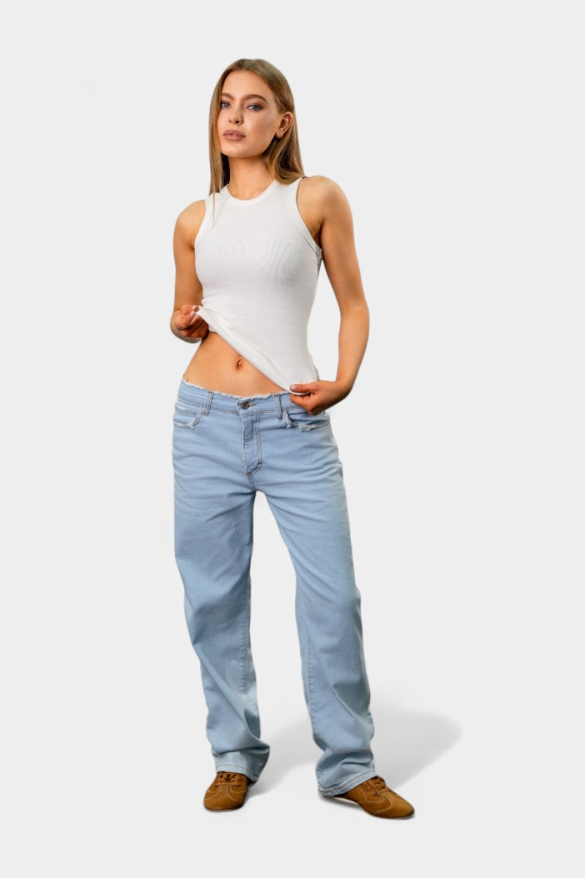 Блакитні джинси на низькій посадці з потертостями LEVIS97 Defence Jeans