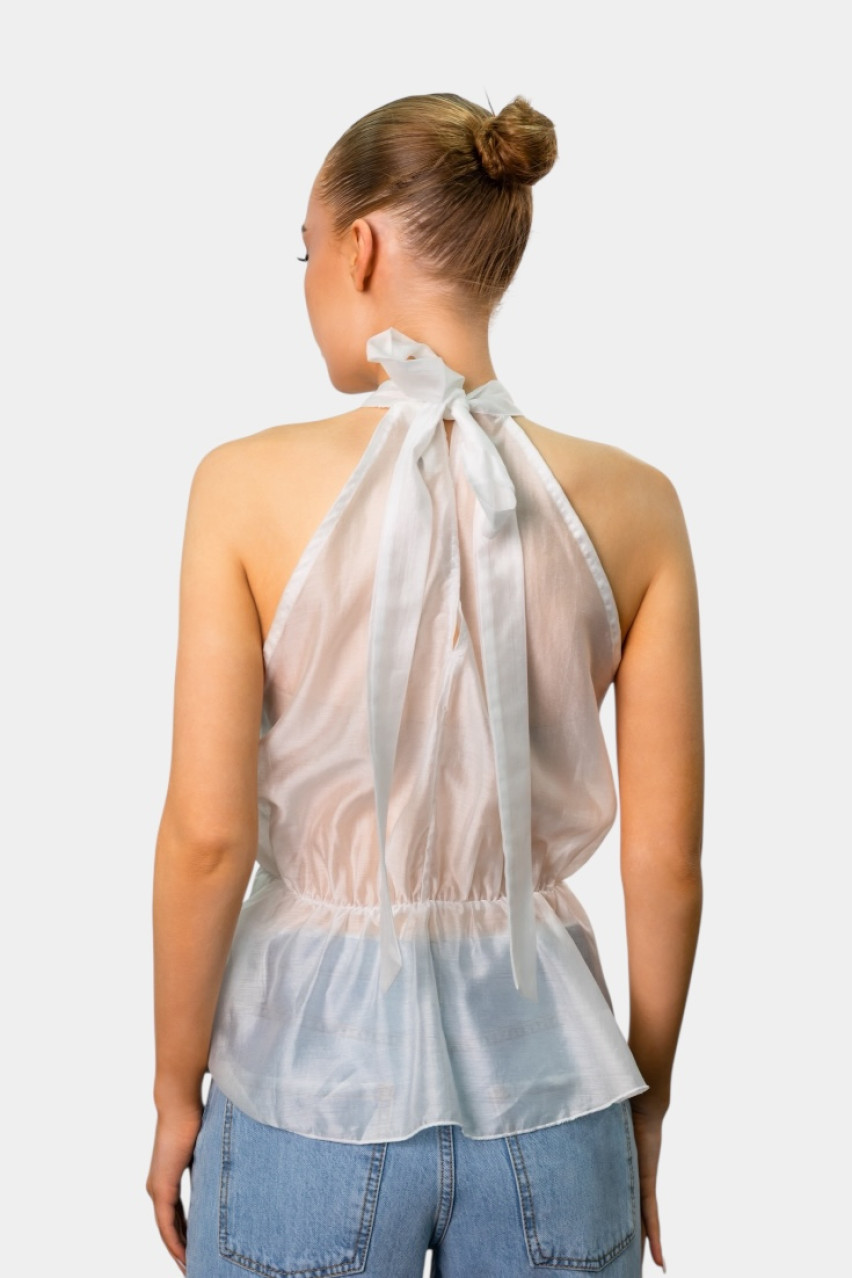 Белый топ в стиле бохо 17556 DOLCE VITA