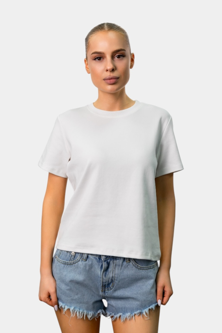 Біла базова футболка 5015 MYSTAR