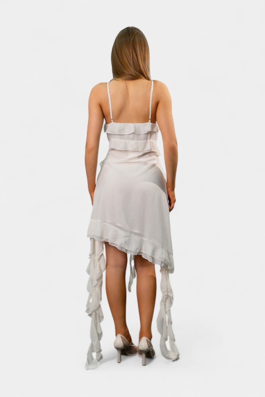 Молочное платье в стиле бохо R7969 MOCHY