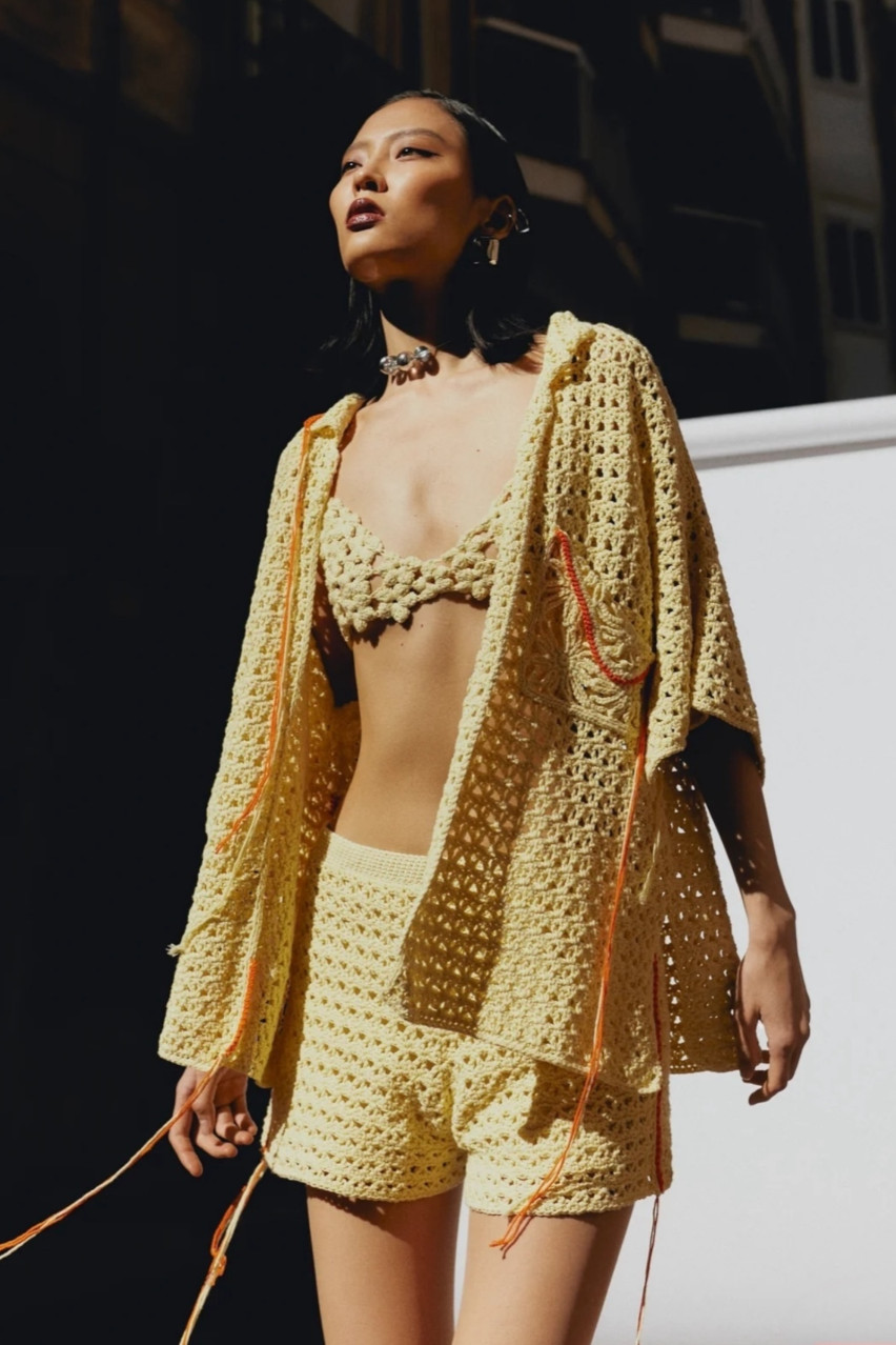 Жовтий вʼязаний кардиган Емма SS1573 SAYYA