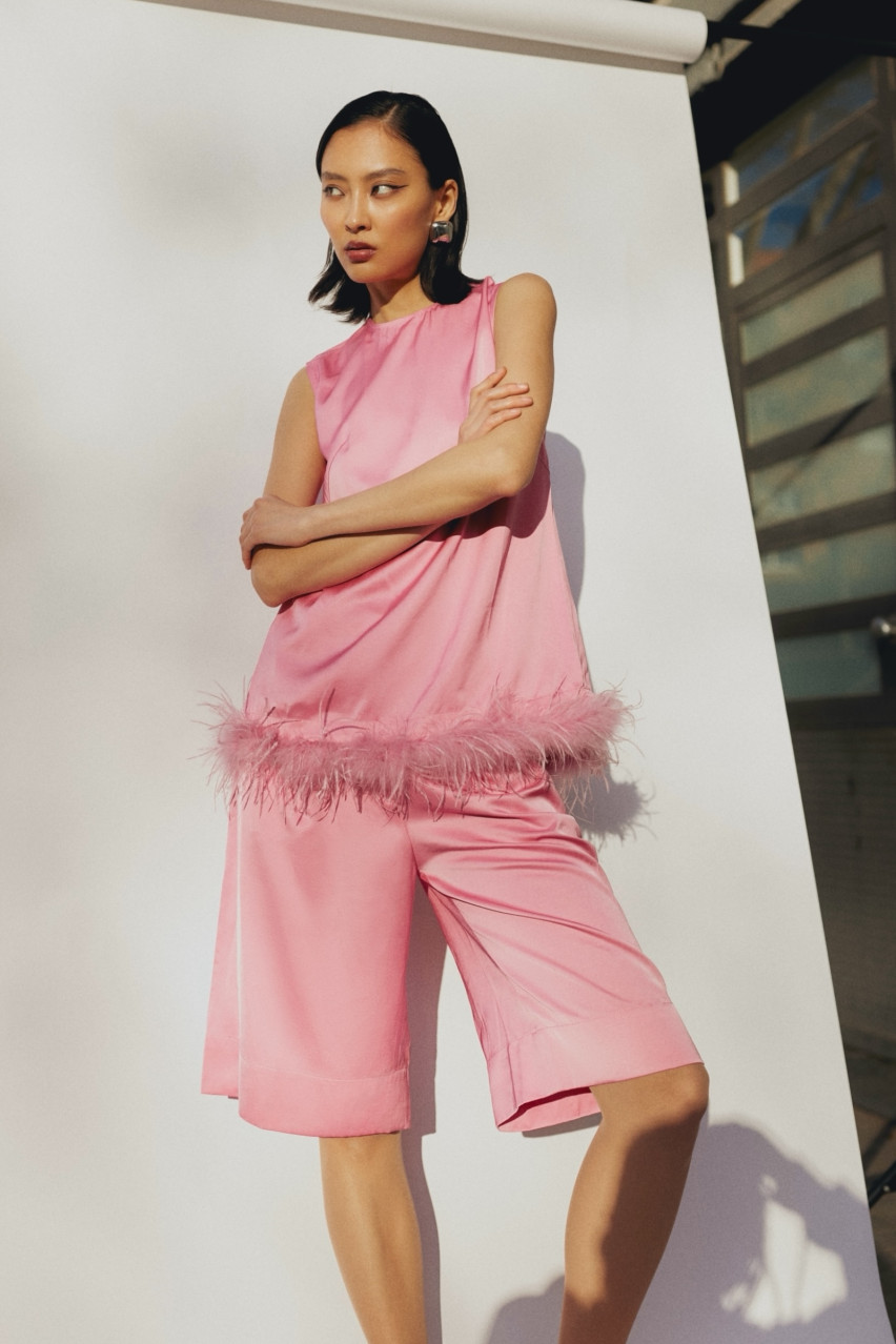 Розовые шорты-бермуды SS1596 SAYYA