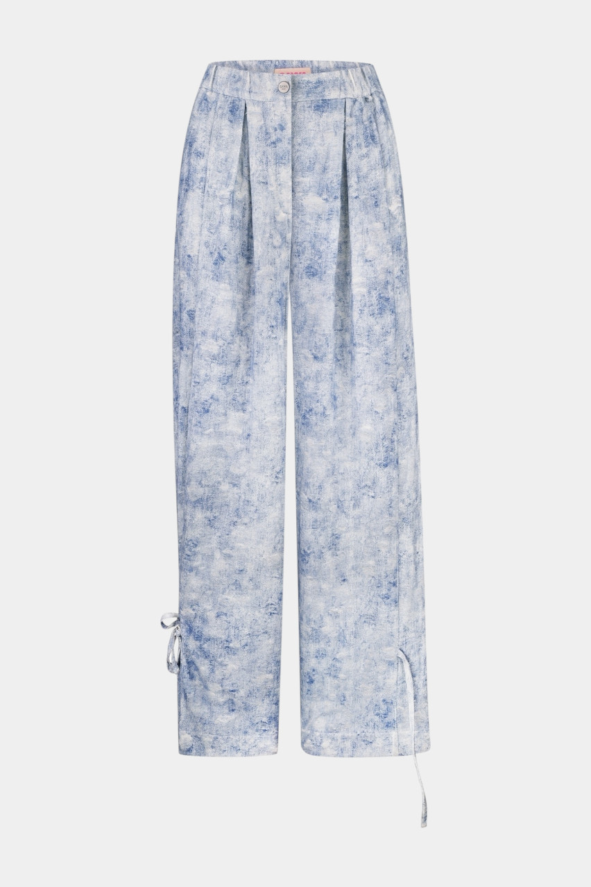 Блакитні мʼякі брюки SS1627 SAYYA