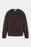 Коричневий светр з косами