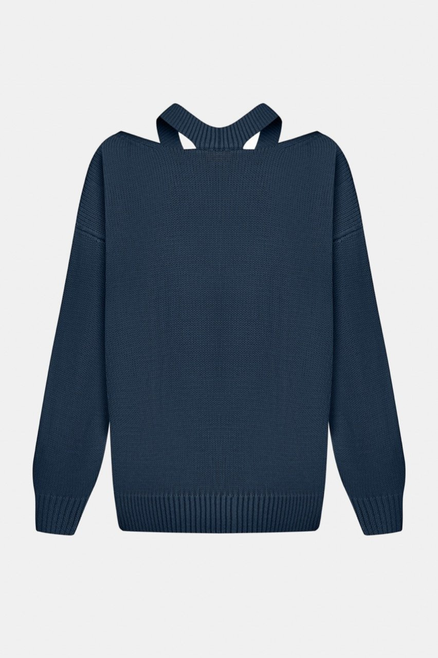 Синий свитер T.Mosca