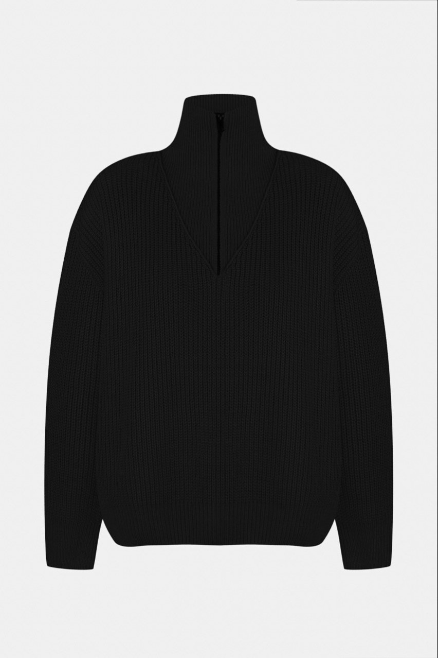 Чёрный свитер SMR23-04