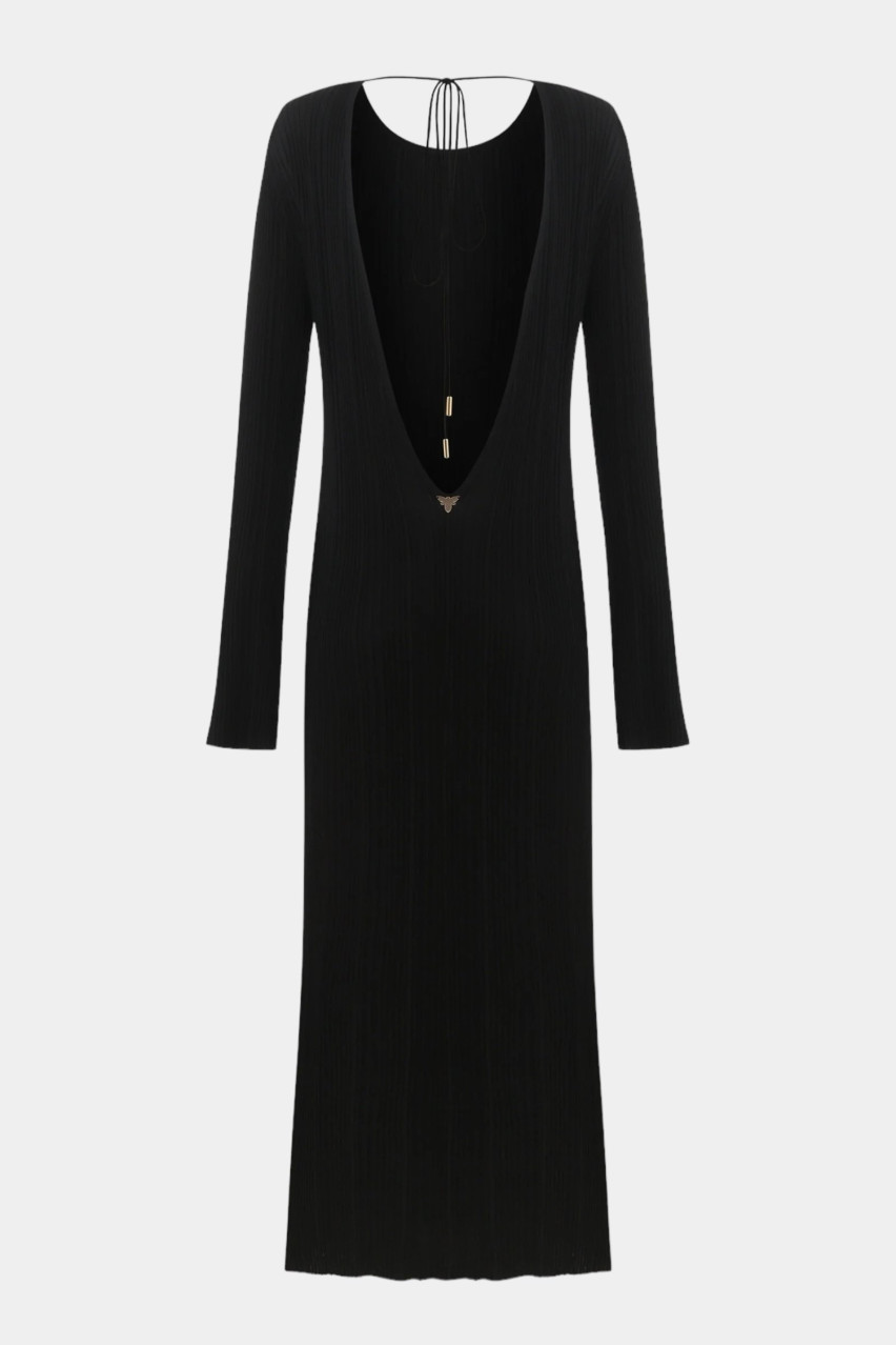 Чорна сукня з відкритою спиною PDJ24-05 black(099) T.Mosca