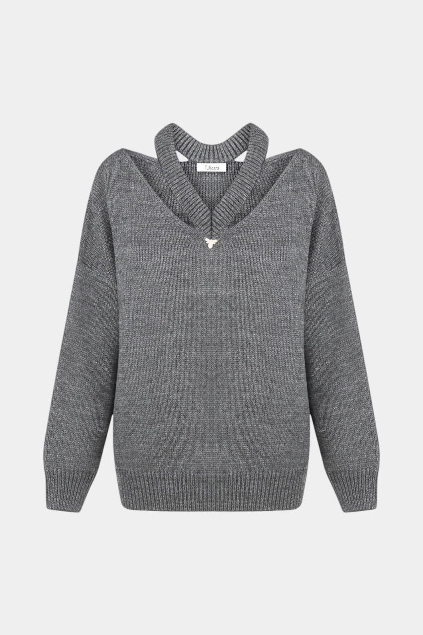 Cірий светр Madonna Madonna24-01 light grey(002) T.Mosca