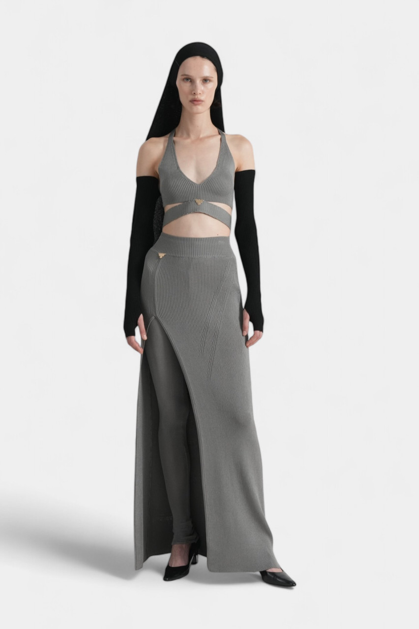 Серый топ TDJ24-05 grey(052) T.Mosca