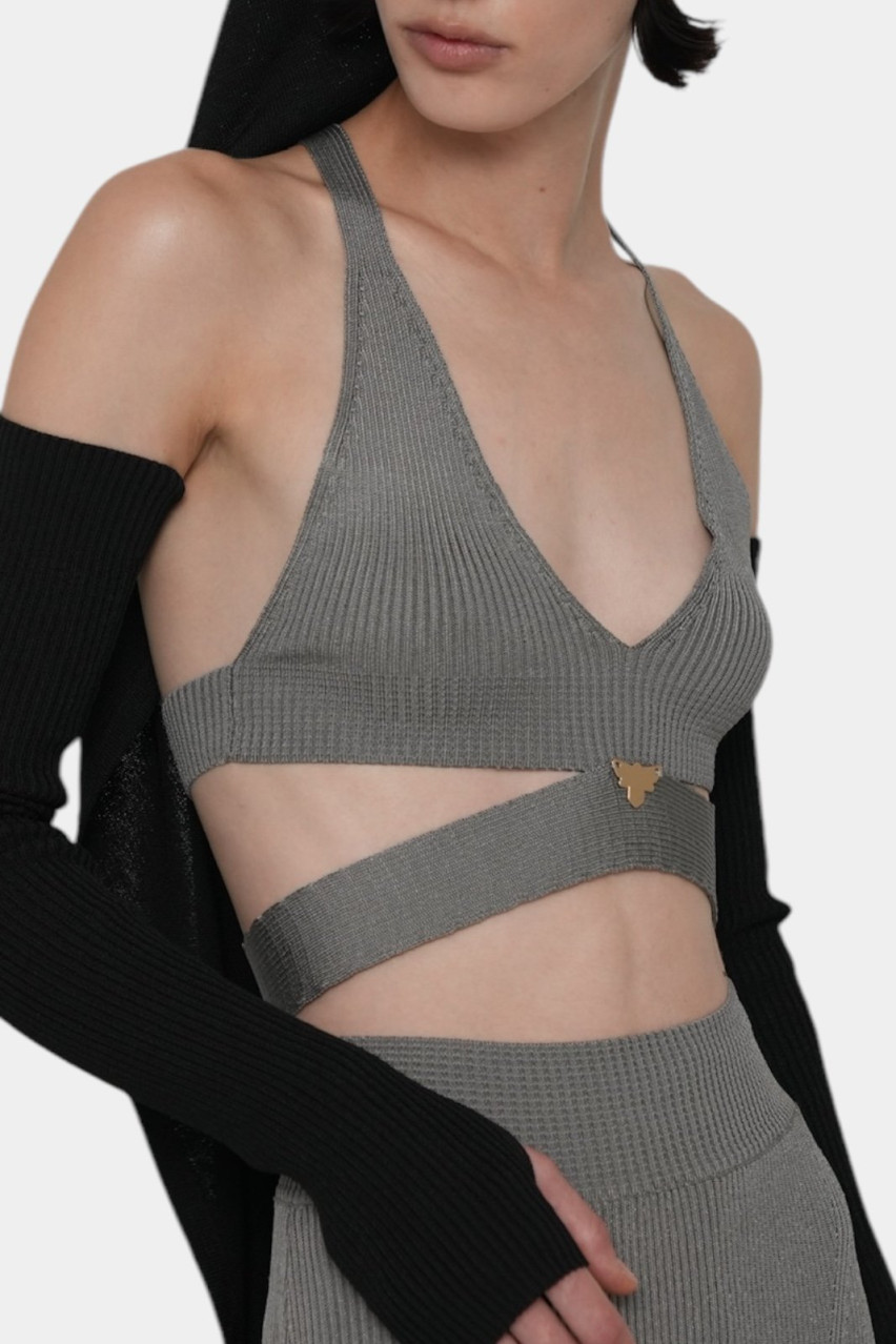 Серый топ TDJ24-05 grey(052) T.Mosca