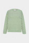 Мятный свитер с вафельной текстурой