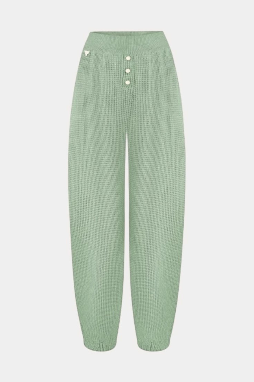 Мятные брюки с сетчатой ​​текстурой BH25-02 mint(221) T.MOSCA