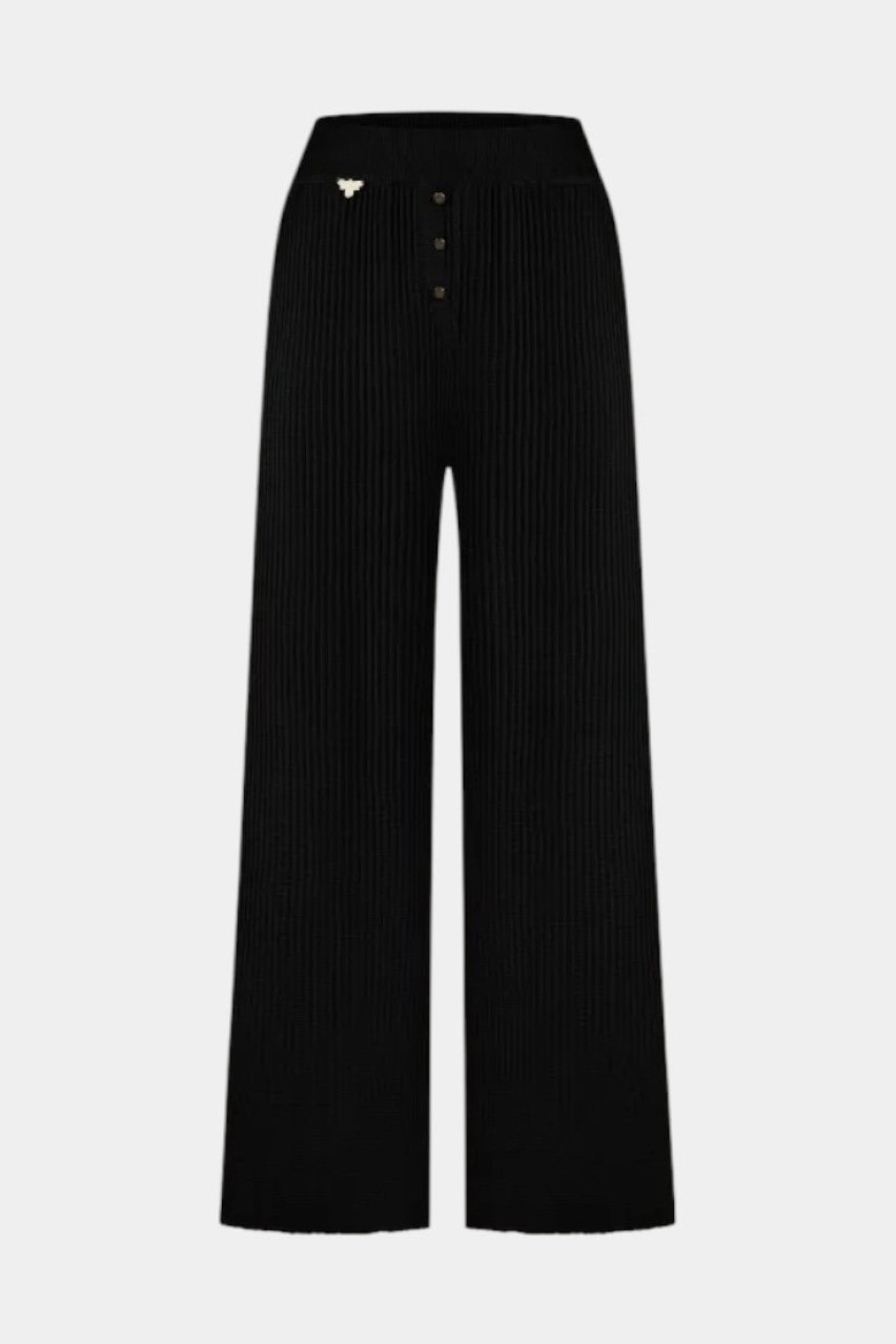 Черные брюки с вафельной текстурой BH25-01 black(415) T.MOSCA