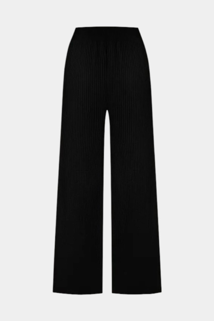 Черные брюки с вафельной текстурой BH25-01 black(415) T.MOSCA