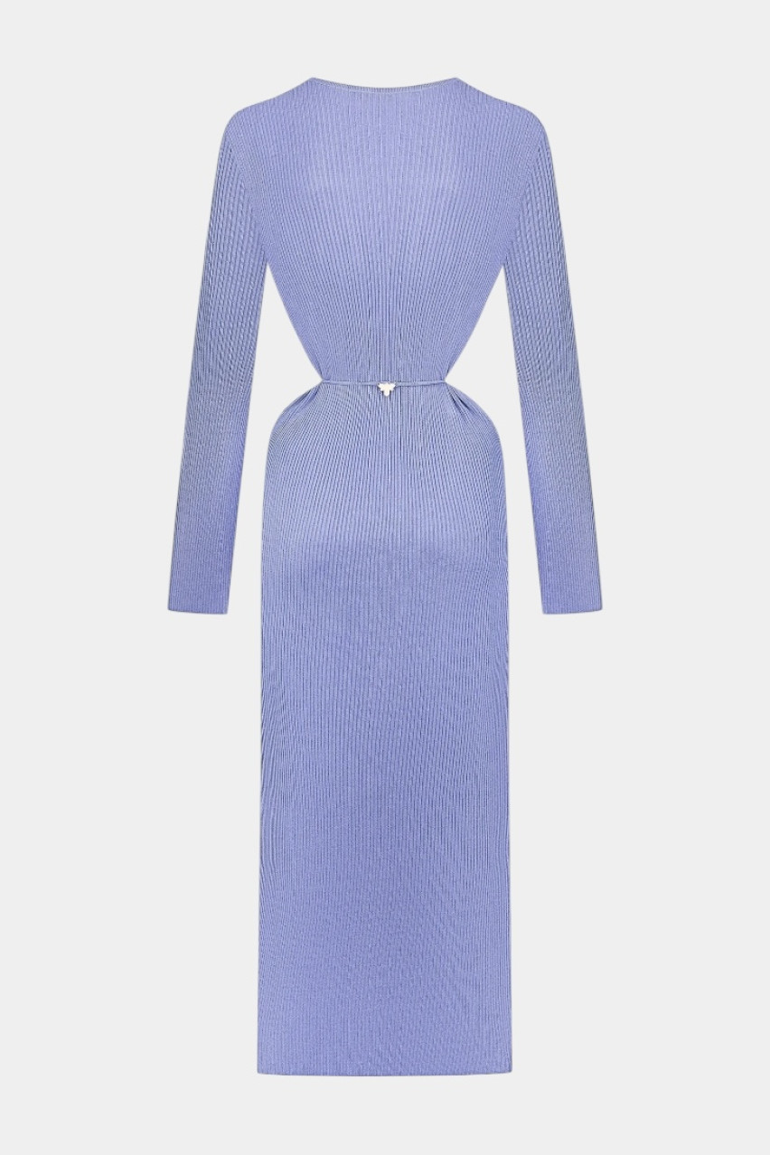 Голубое длинное платье с акцентом на талии PPK25-01 light blue(LCX) T.MOSCA