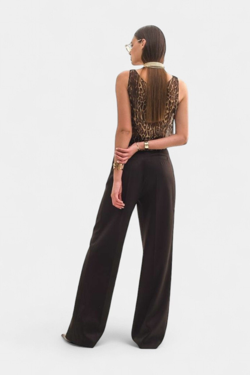 Леопардова шовкова майка TWEN2'S