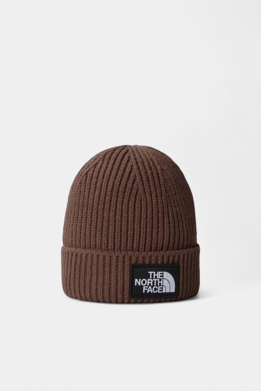 Коричневая шапка TNF Logo Box Cuffed Beanie NF0A3FJX1OI1 The North Face