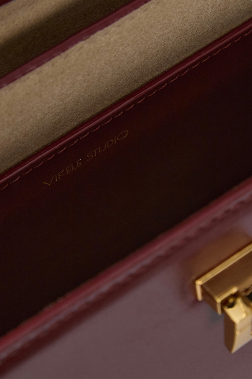 Бордова сумка Stephanie v2801-04012 VIKELE STUDIO (золота фурнітура)