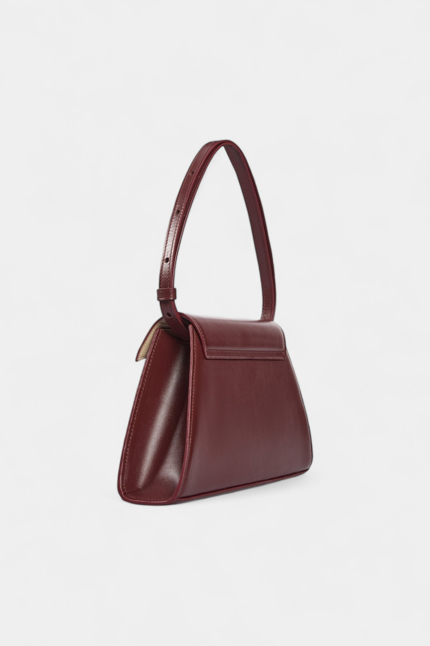 Бордова сумка Stephanie v2801-04012 VIKELE STUDIO (золота фурнітура)