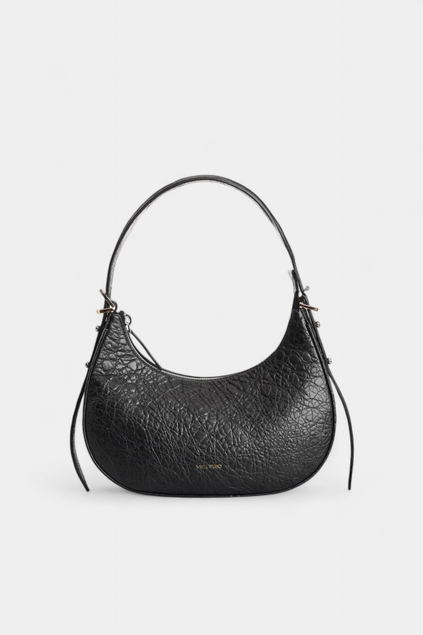 Чорна сумка Lilu v2713-17013 VIKELE STUDIO (міксована фурнітура)