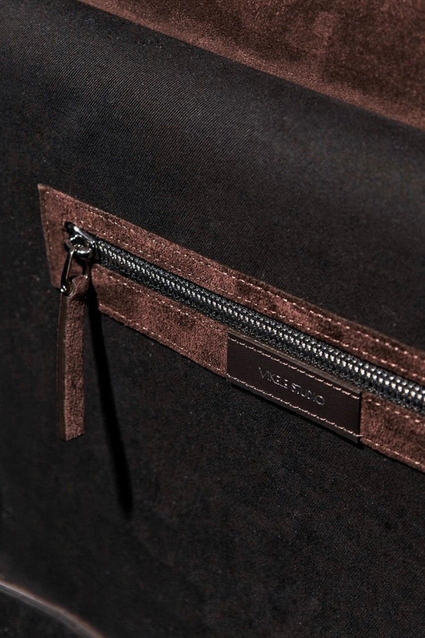 Шоколадна сумка Gràcia v0904-08011 VIKELE STUDIO (срібна фурнітура)