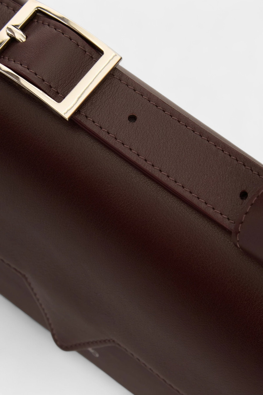 Бордова сумка Katrine v0101-15012 VIKELE STUDIO (срібна фурнітура)