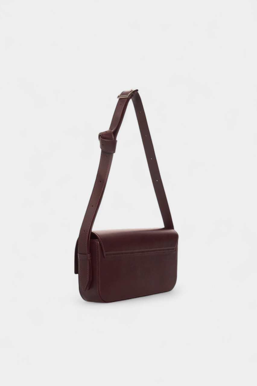 Бордова сумка Katrine v0101-15012 VIKELE STUDIO (срібна фурнітура)