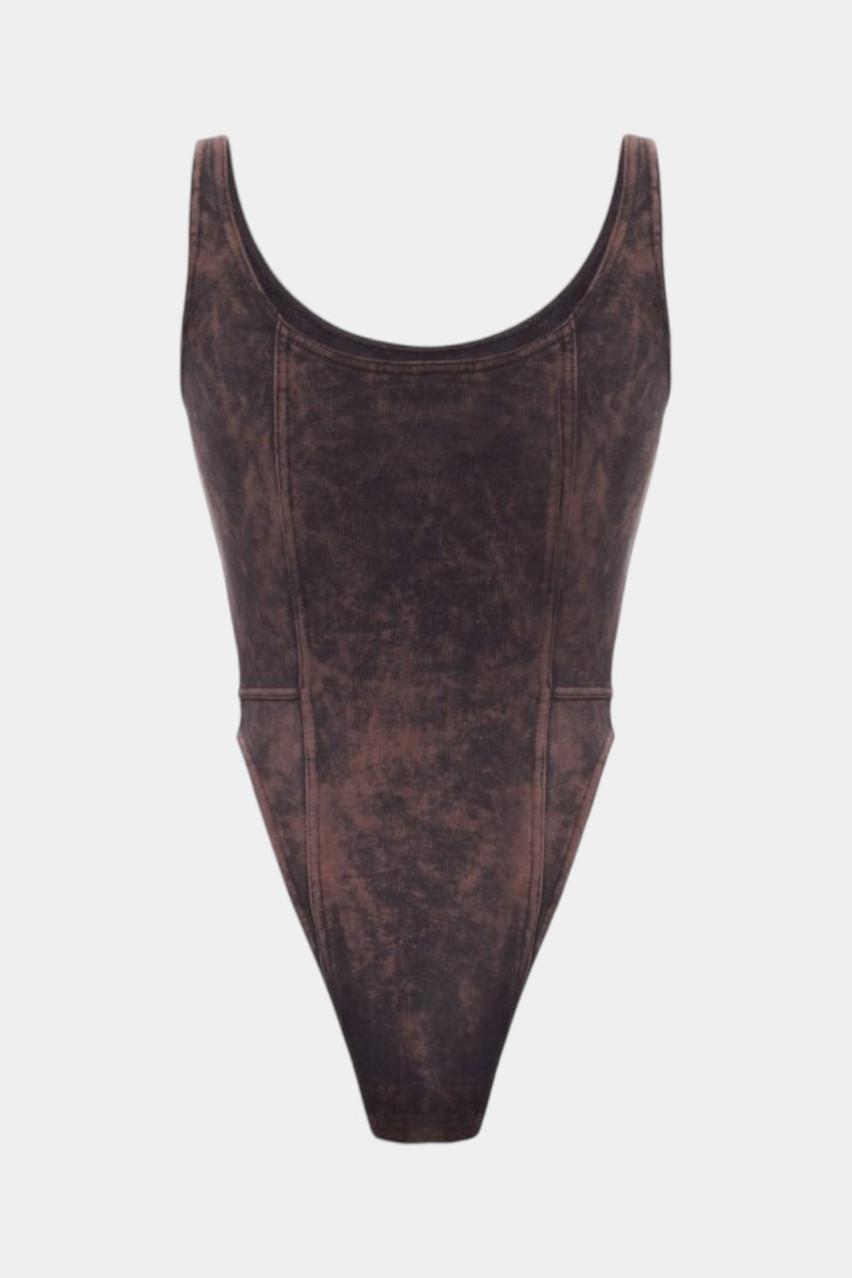 Фіолетове виварене базове боді 039/6 VISHNI