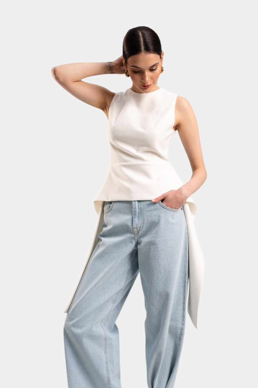 Голубые джинсы Wide Leg VLADOVA