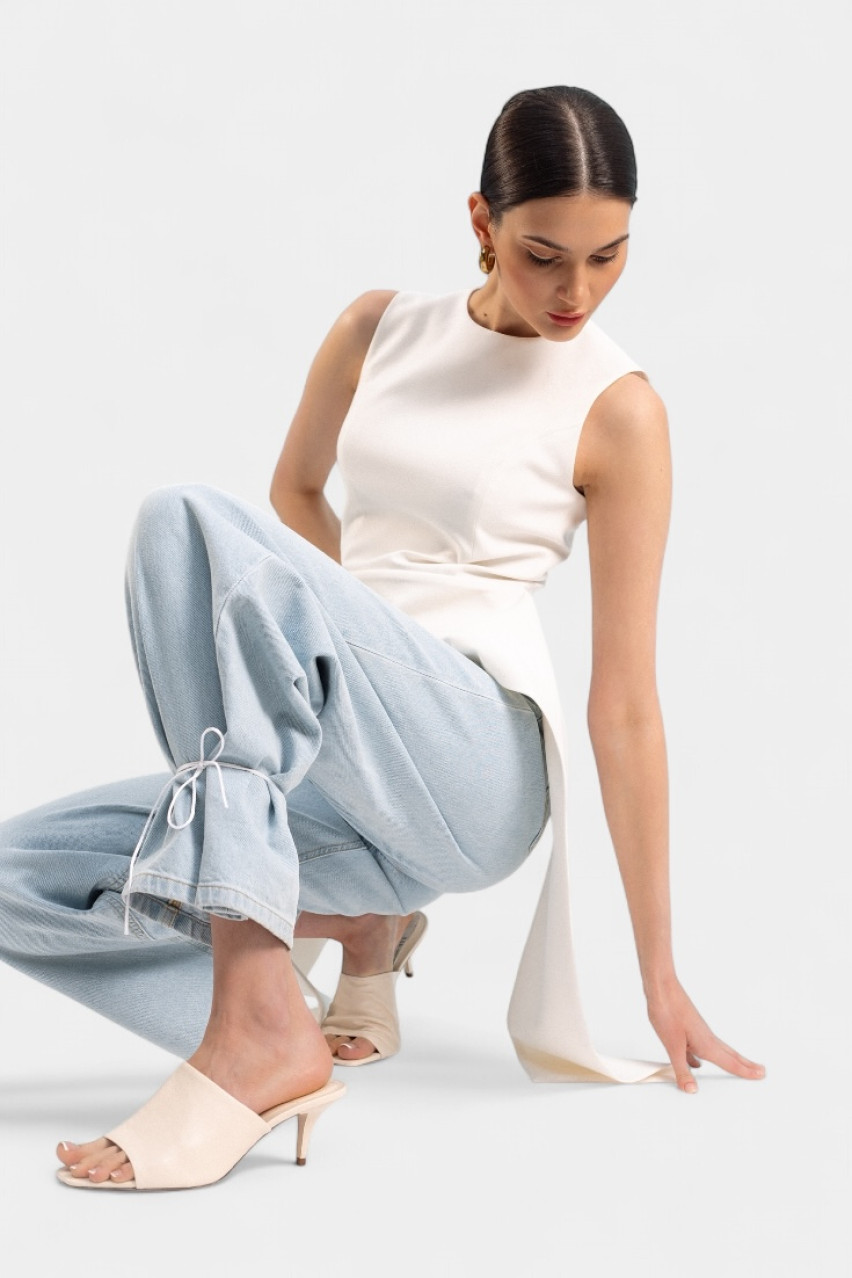 Голубые джинсы Wide Leg VLADOVA