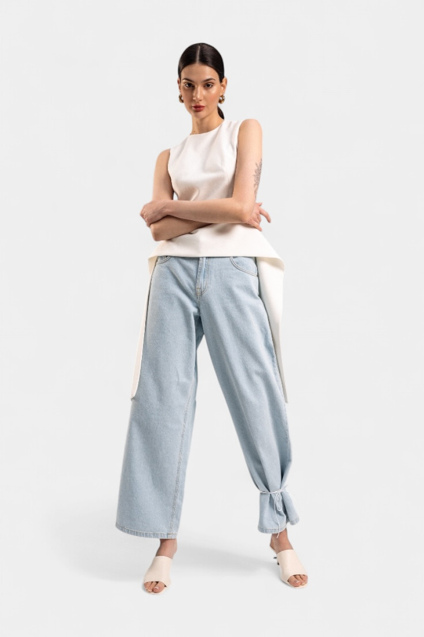 Голубые джинсы Wide Leg VLADOVA