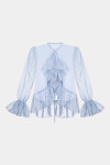 Голубая полупрозрачная блуза Boho