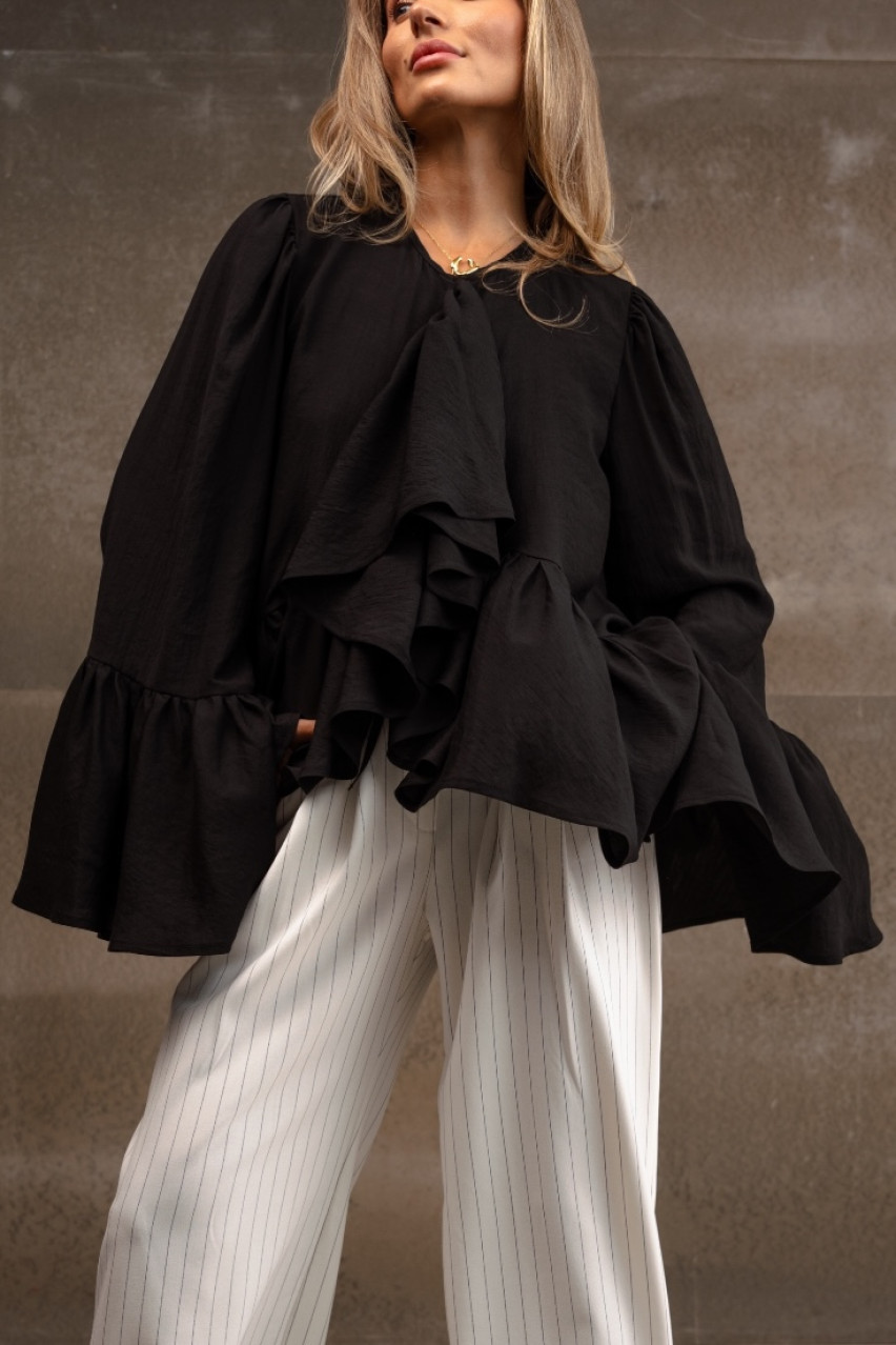 Чорна блуза Boho VLADOVA