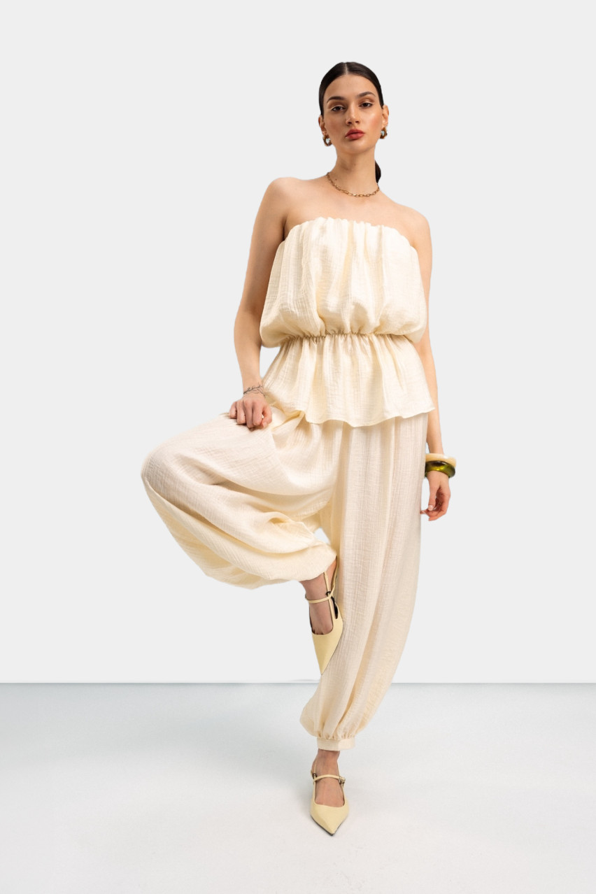 Желтые брюки-аладдины VLADOVA