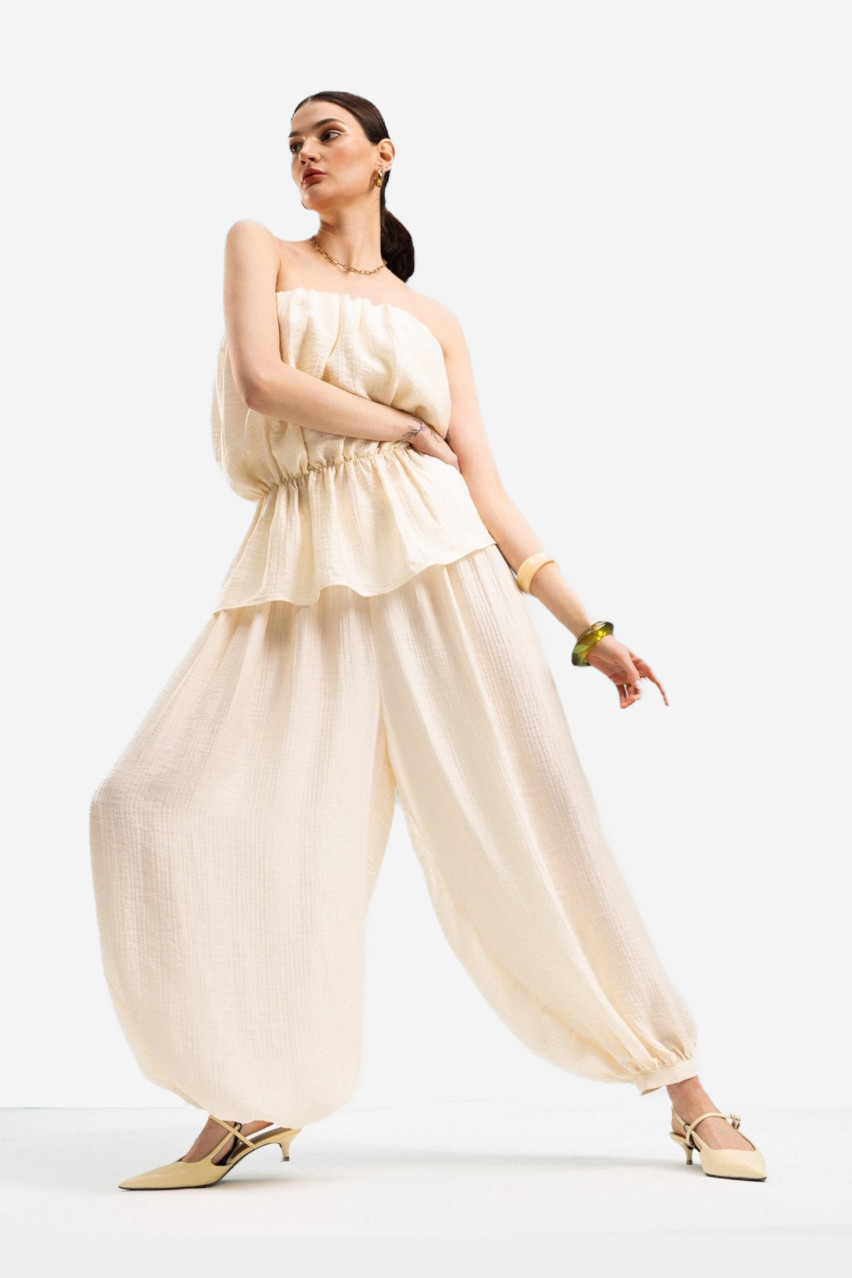 Желтые брюки-аладдины VLADOVA