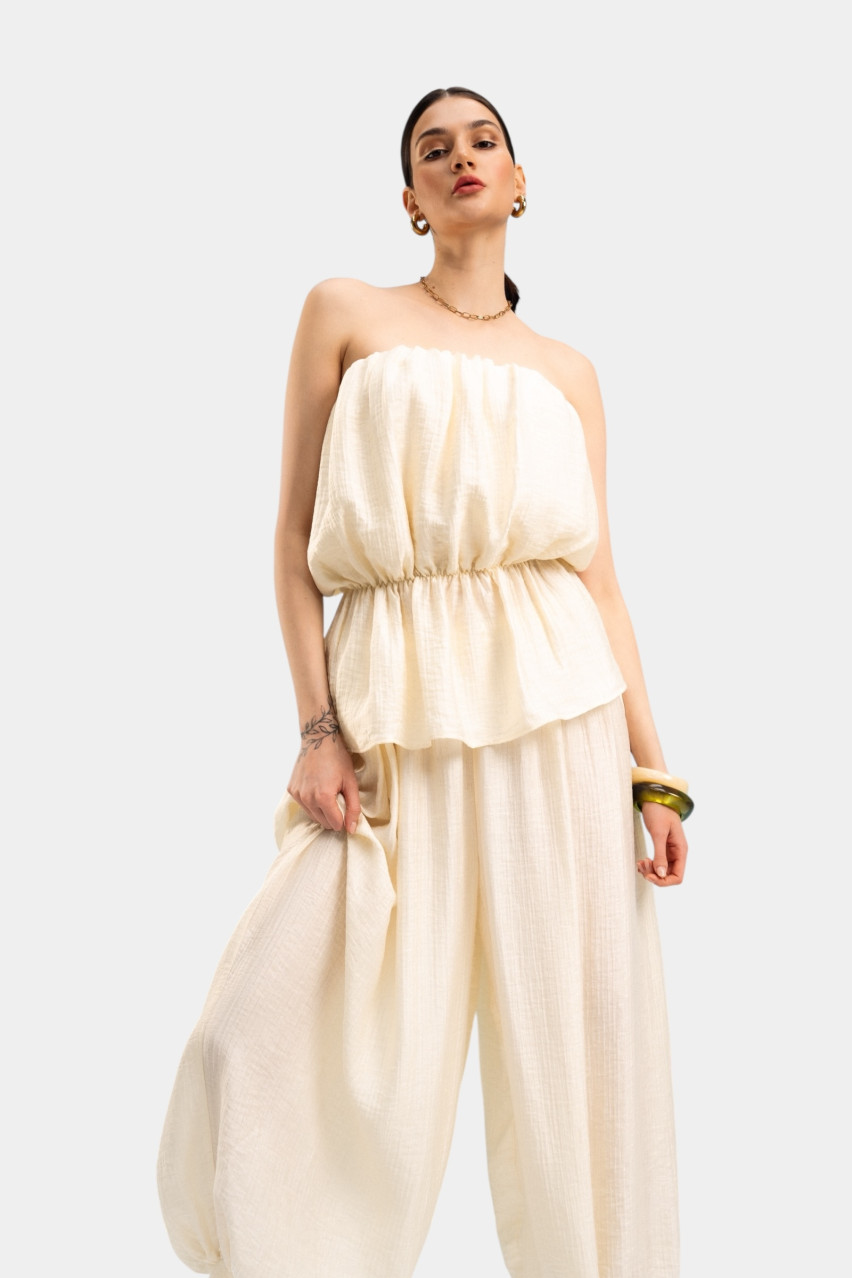 Желтые брюки-аладдины VLADOVA