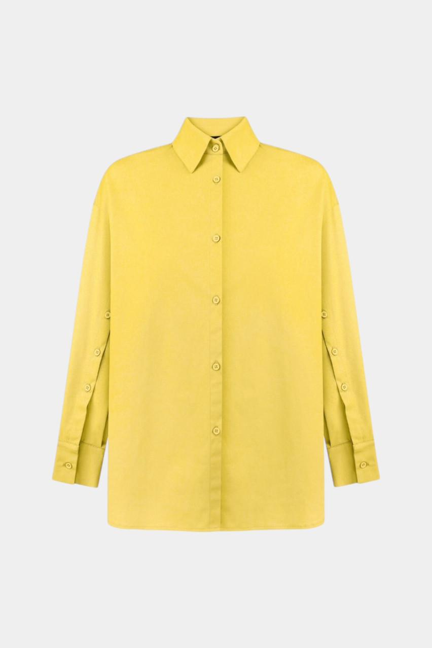 Желтая хлопковая рубашка VLADOVA