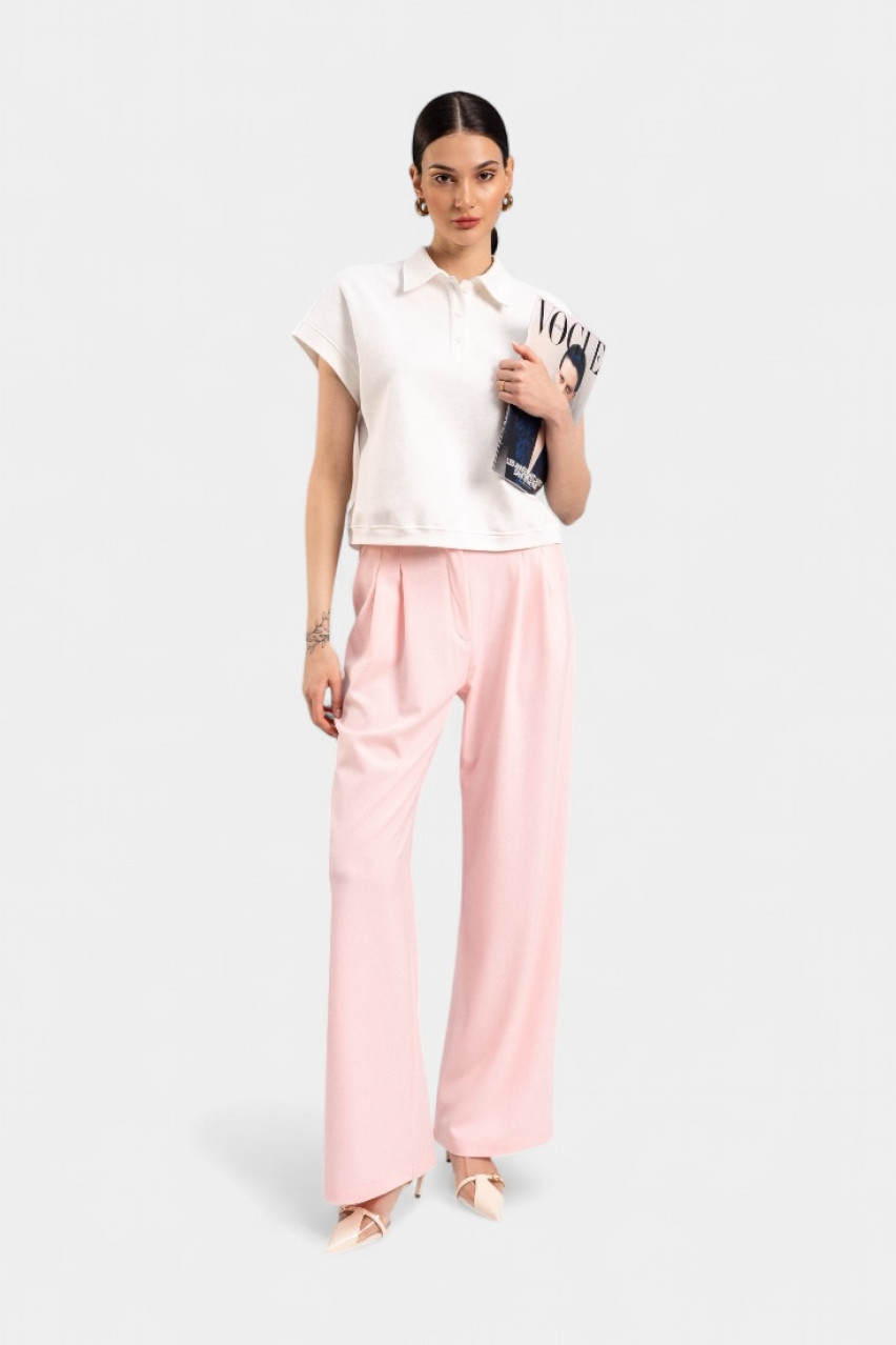 Розовые брюки-палаццо VLADOVA