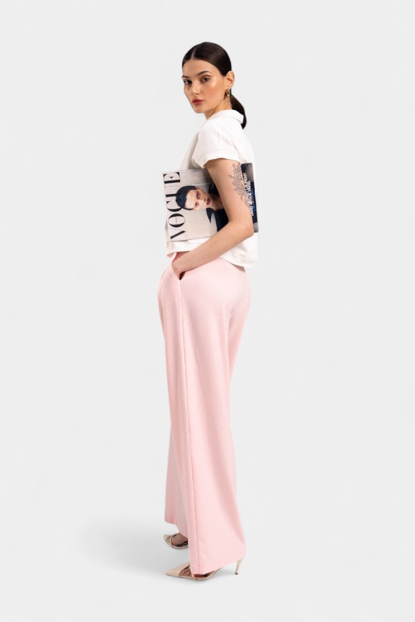 Розовые брюки-палаццо VLADOVA