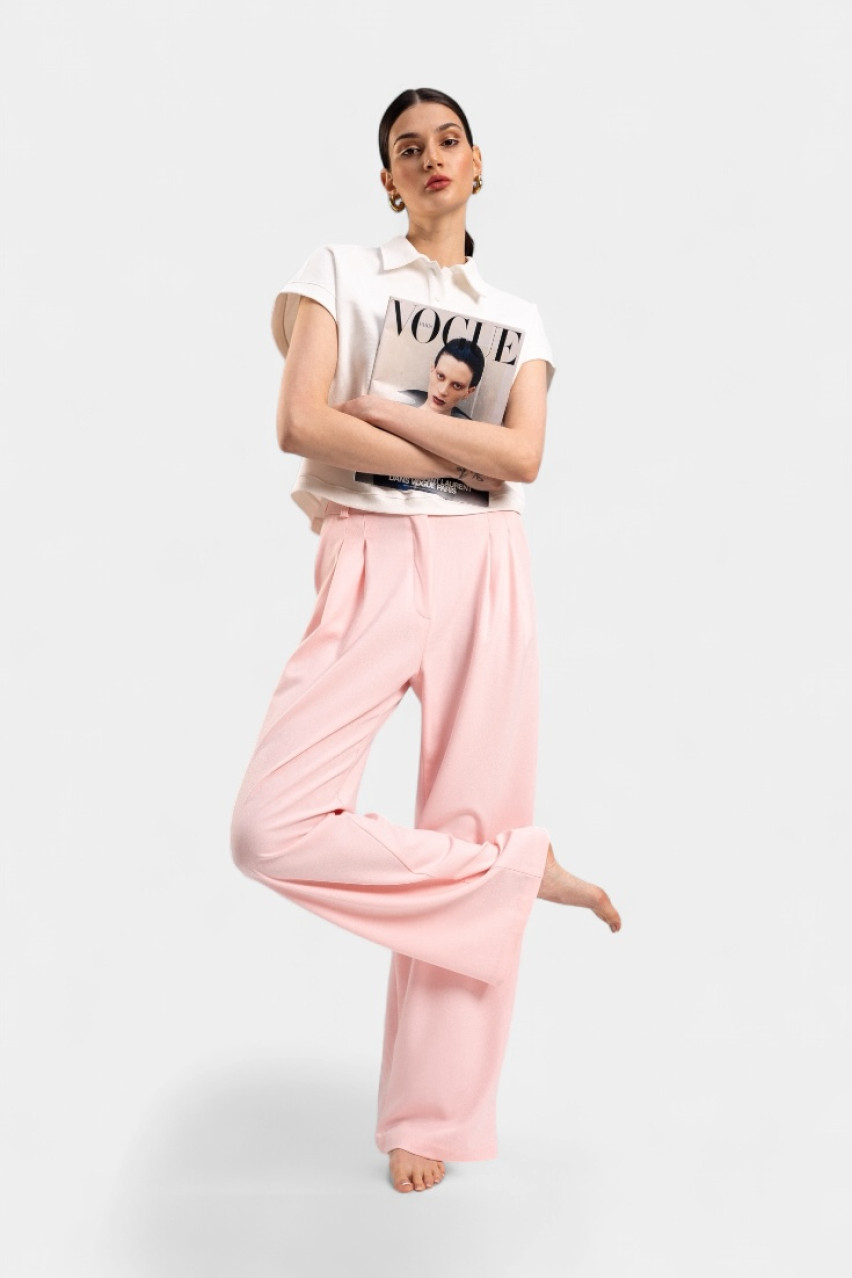 Розовые брюки-палаццо VLADOVA